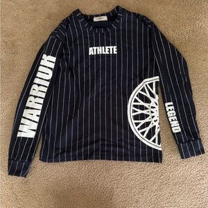 SoulCycle Navy and White Striped crewneck limited edition